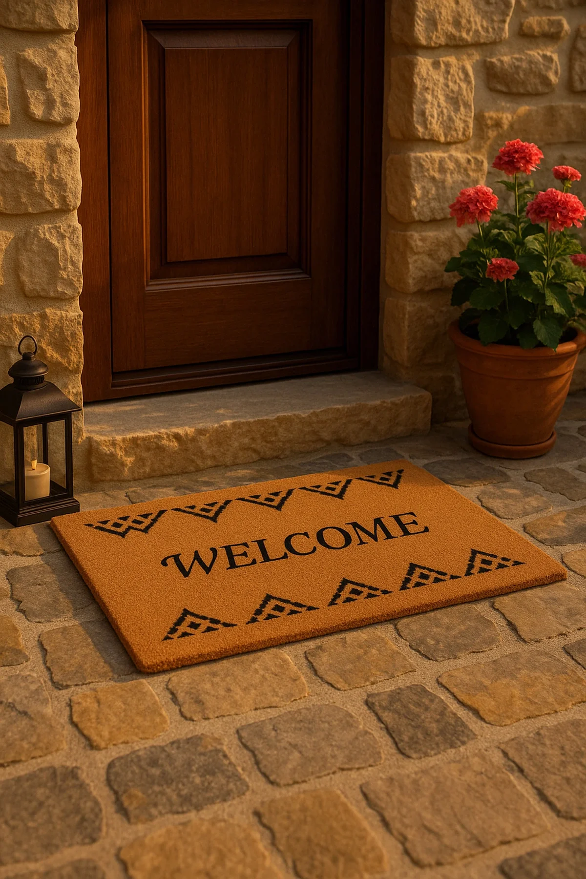 Valerine Life Velür Coco Dokulu Welcome Hoş Geldiniz Kapı Önü Dış Mekan Paspası 45x70cm 27YCM260108