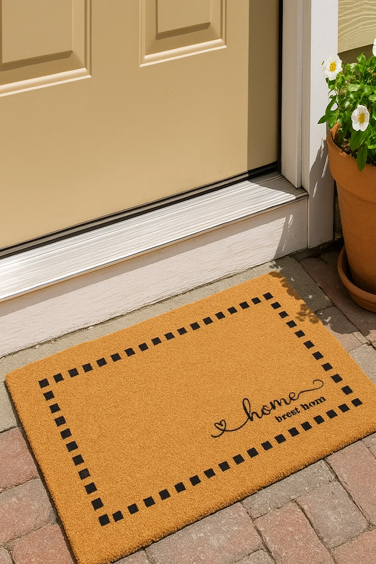 Valerine Life Velür Coco Dokulu Welcome Hoş Geldiniz Kapı Önü Dış Mekan Paspası 45x70cm 27YCM260116