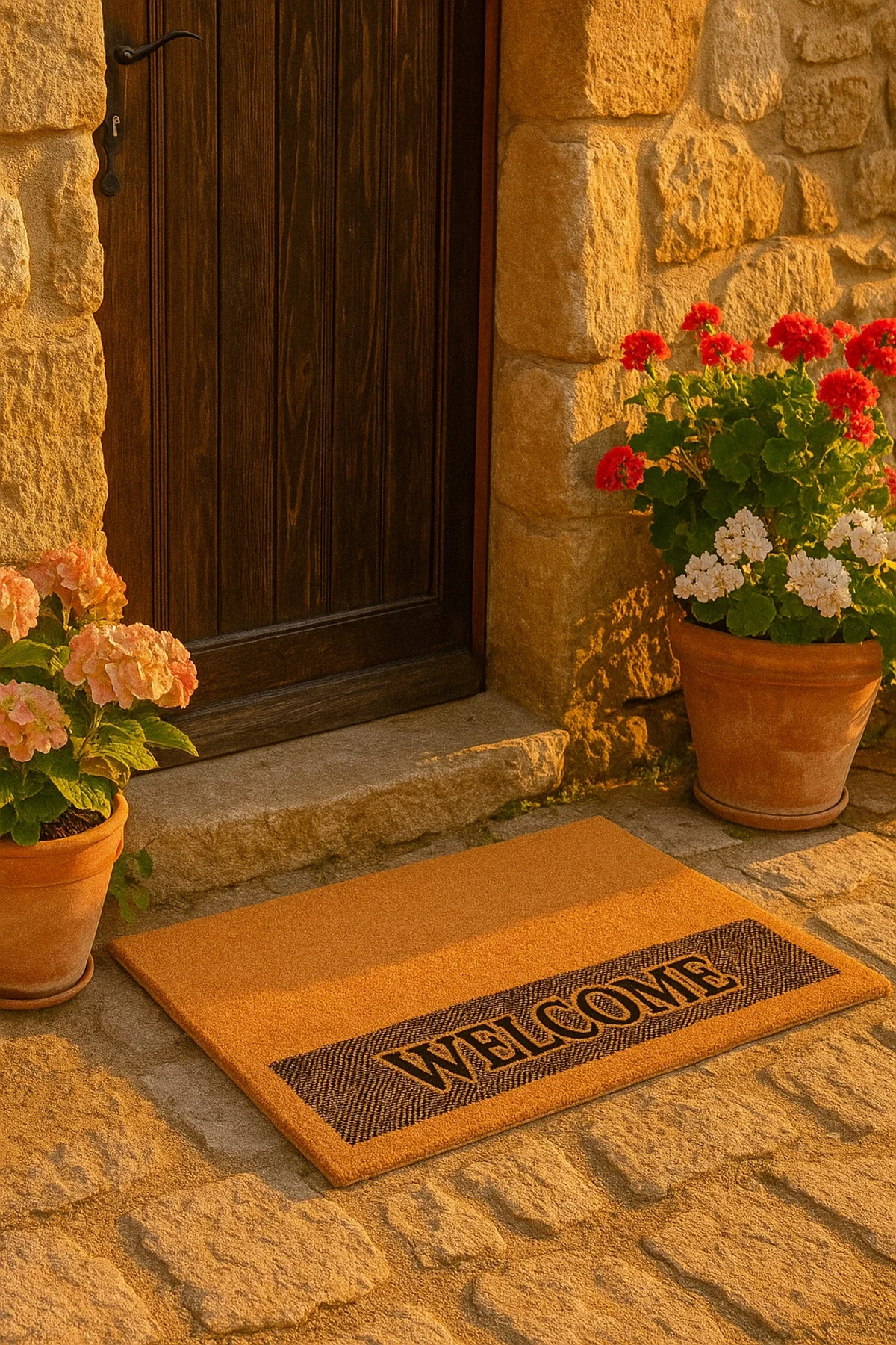 Valerine Life Velür Coco Dokulu Welcome Hoş Geldiniz Kapı Önü Dış Mekan Paspası 45x70cm 27YCM260124