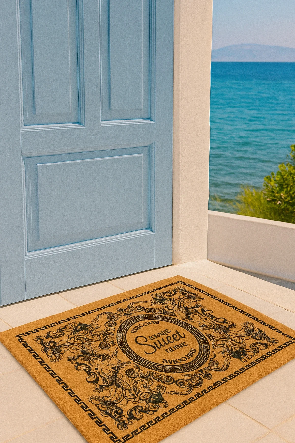 Valerine Life Velür Coco Dokulu Welcome Hoş Geldiniz Kapı Önü Dış Mekan Paspası 45x70cm 27YCM260125