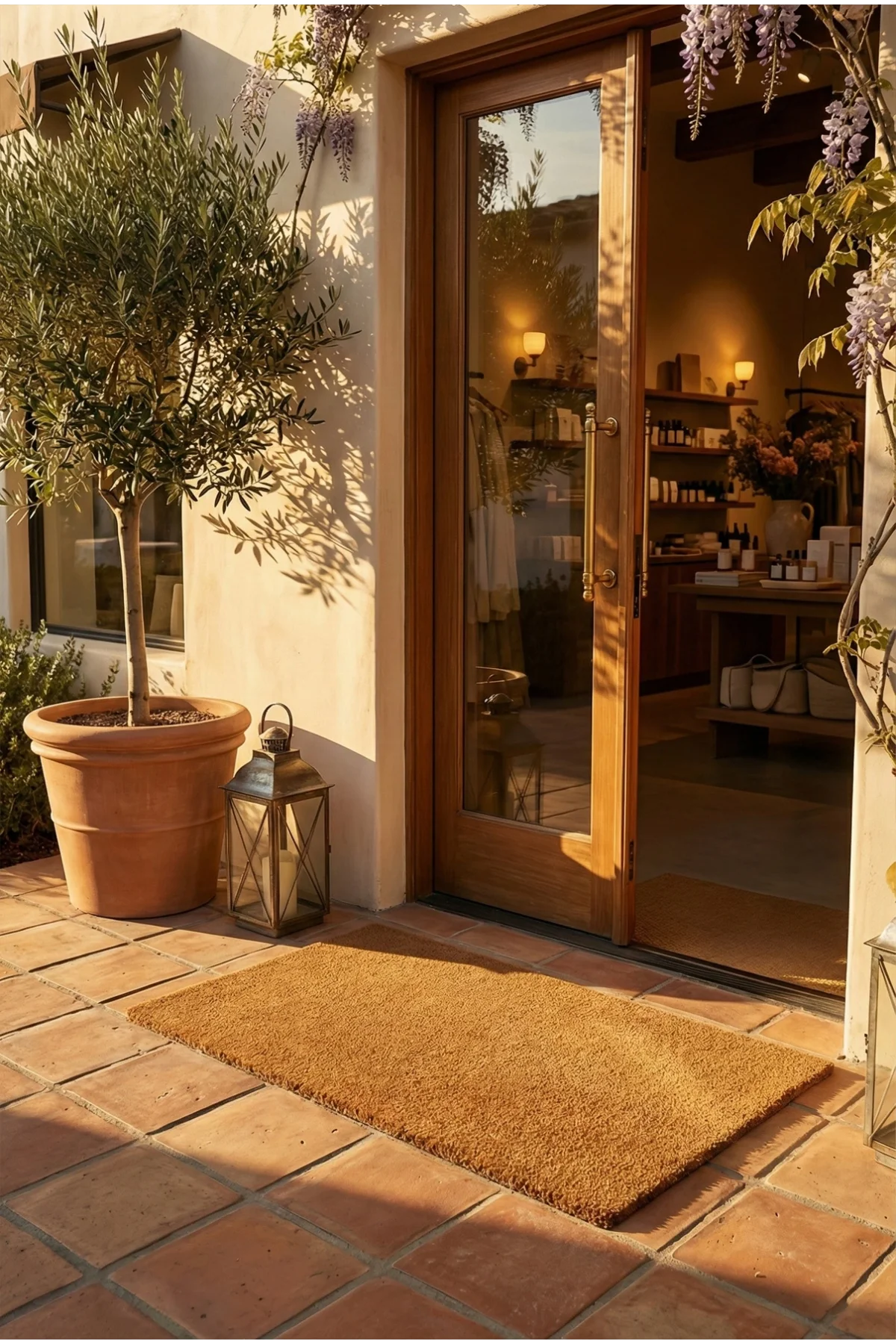 Valerine Life Velür Coco Görünüm Kişiye Firmaya Özel Logolu Ev Ofis İşyeri Kapı Önü Paspası 50x90cm