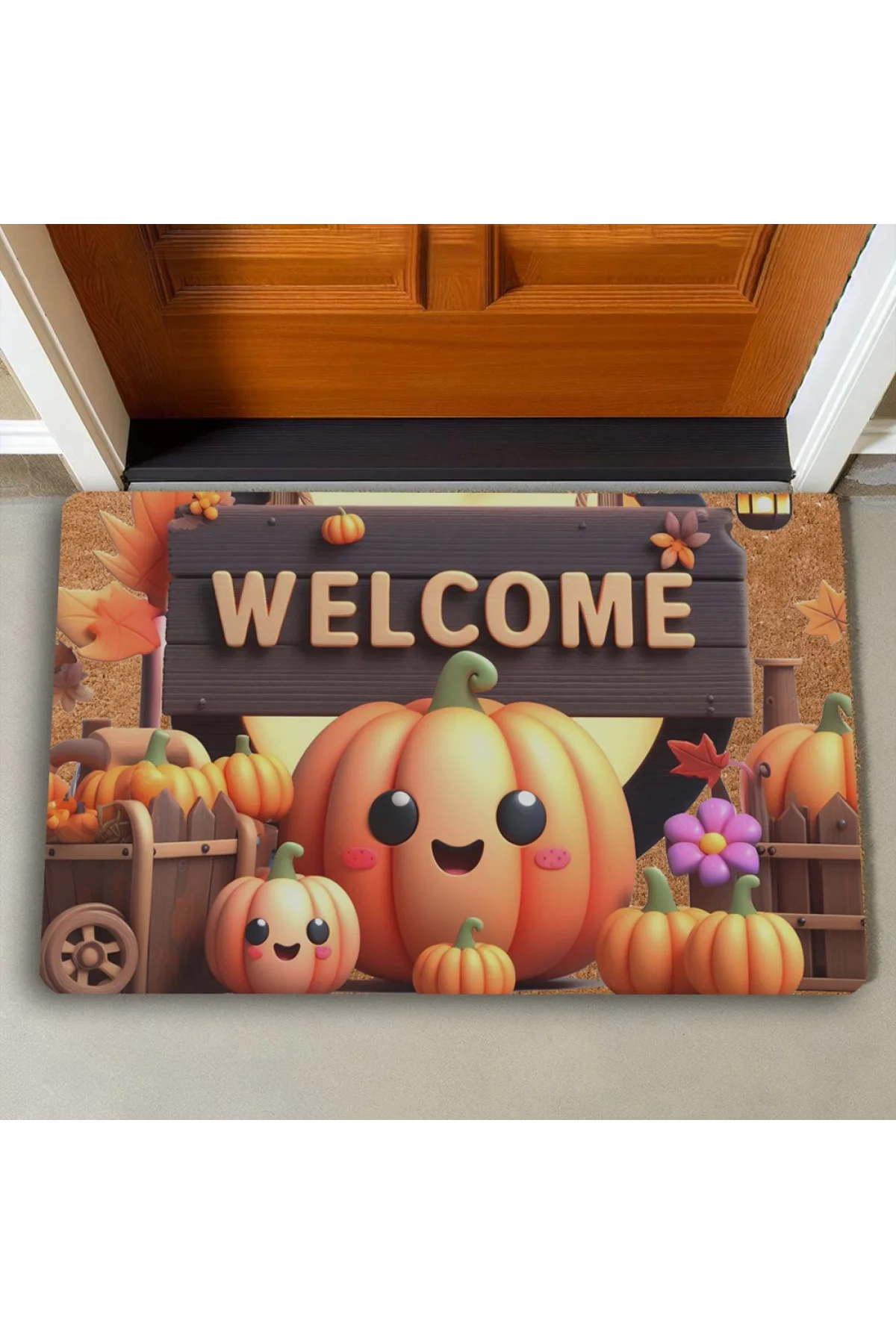 Valerine Life Sevimli Bal Kabakları Welcome Kapı Önü Paspası 45x70cm