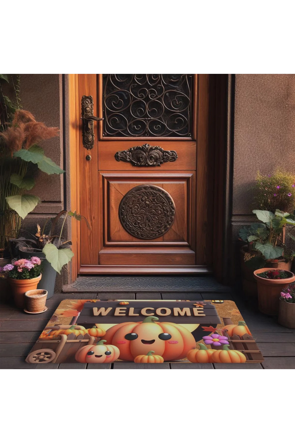 Valerine Life Sevimli Bal Kabakları Welcome Kapı Önü Paspası 45x70cm