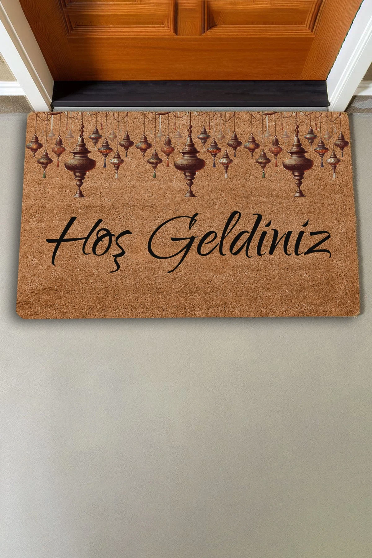 Valerine Life Sarkaç Kandiller Hoş Geldiniz Kapı Önü Paspası 45x70cm