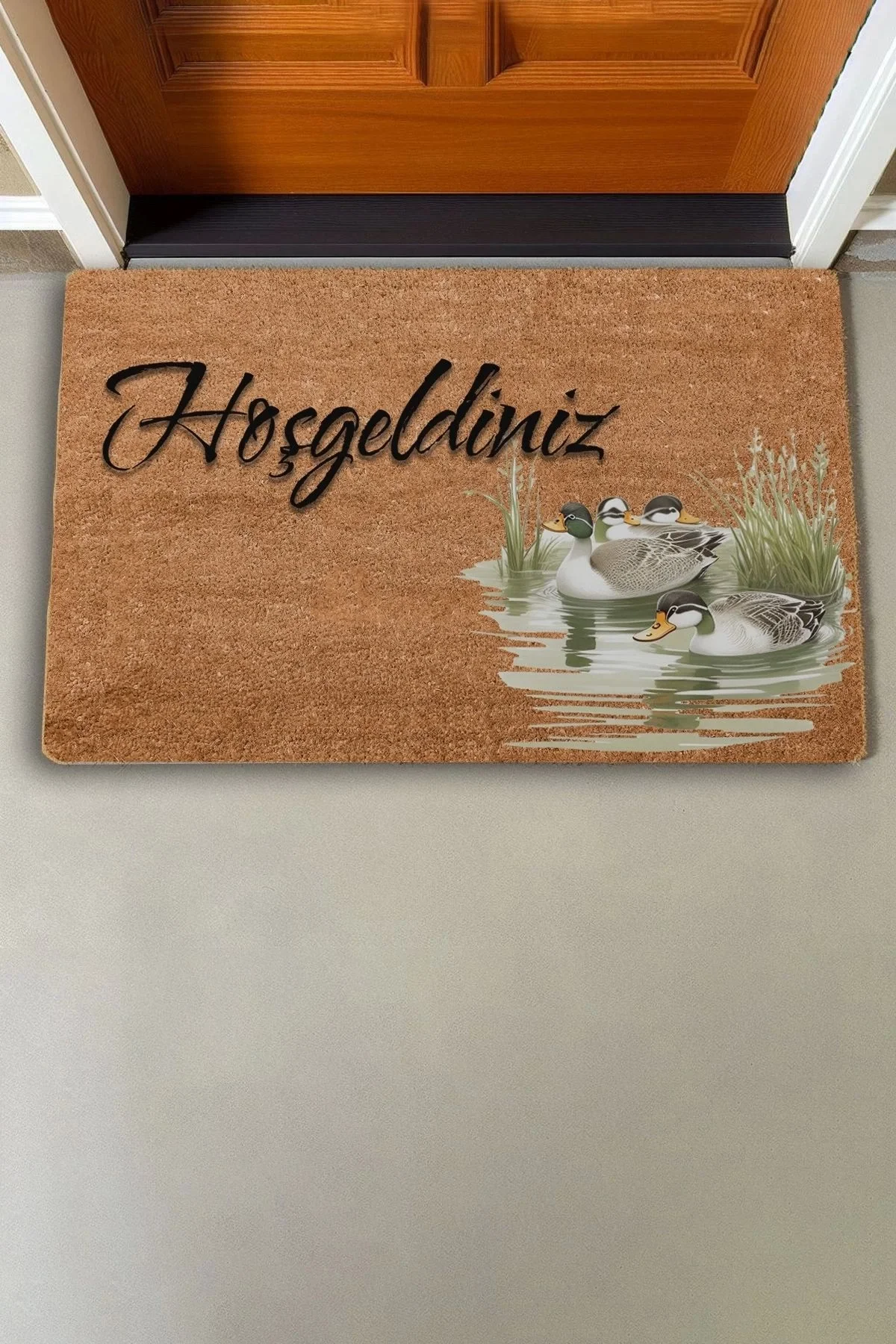 Valerine Life Yaban Ördekleri ve Sazlık Hoş Geldiniz Kapı Önü Paspası 45x70cm