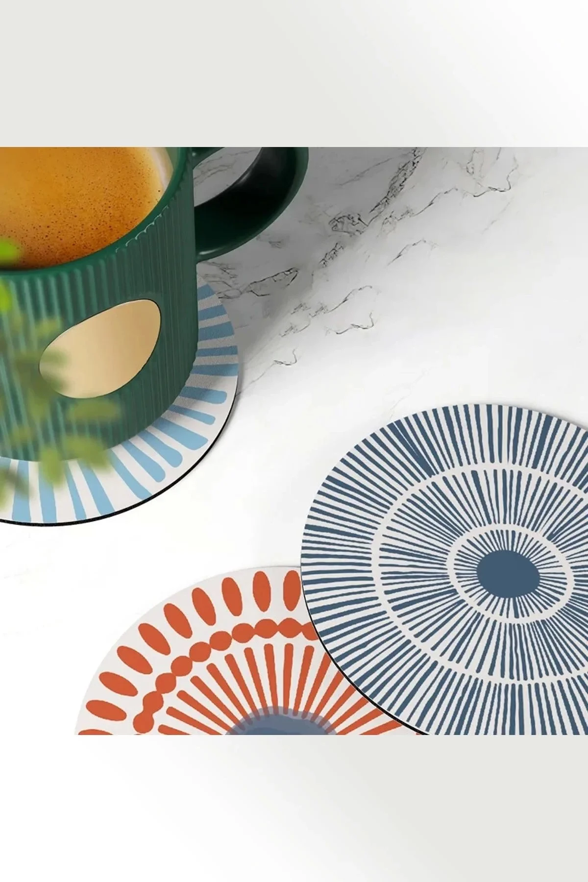 Valerine Life Yıkanabilir Kaymaz Ofis Çay ve Kahve Fincan Bardak Altlığı 10x10cm 6 Adet Model No.506