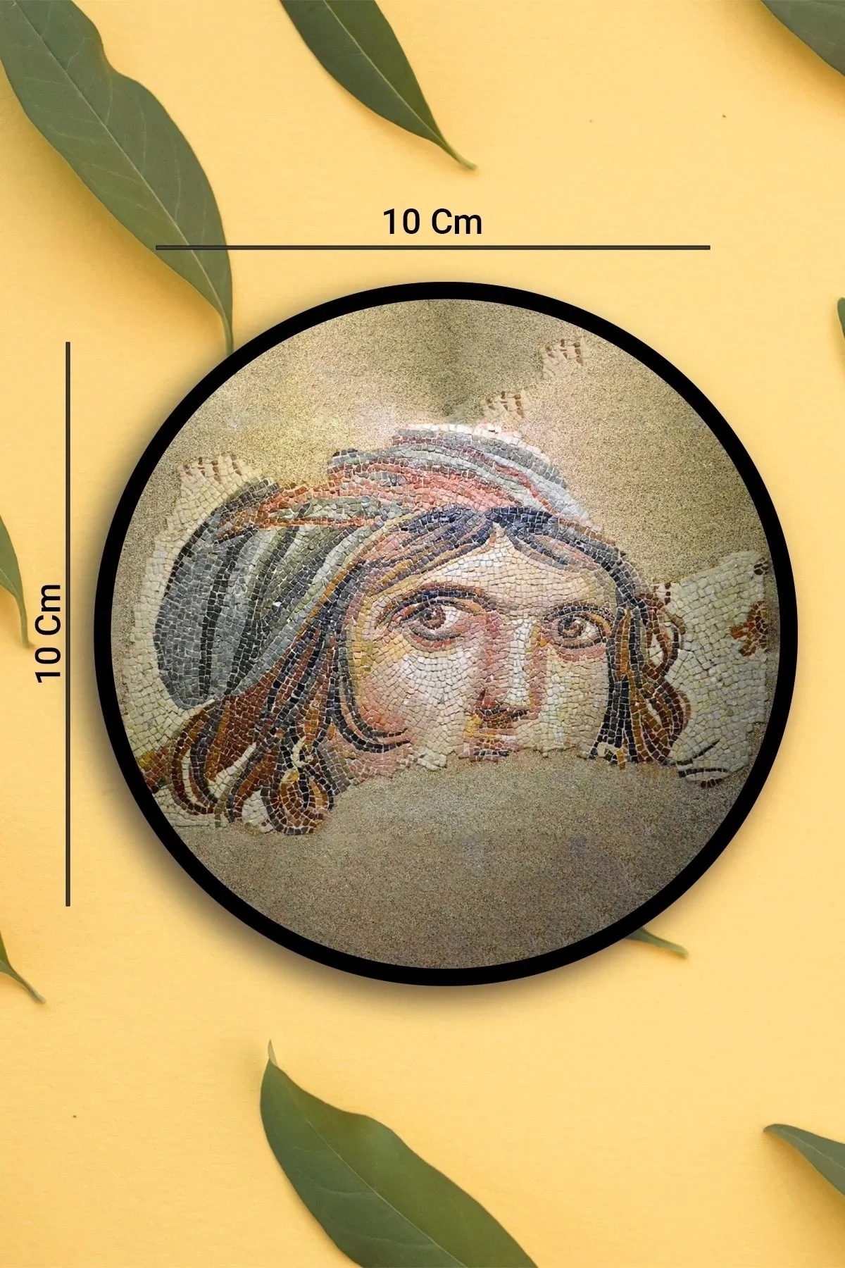 Valerine Life Zeugma Çingene Kız Figürlü Yıkanabilir Kaydırmaz Ofis Çay ve Fincan Bardak Altlığı 10x10cm 6 Adet