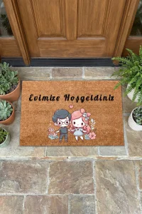 Valerine Life Sevimli Aile Evimize Hoş Geldiniz Ev Ofis İş Yeri Kapı Önü Paspası 45x70cm