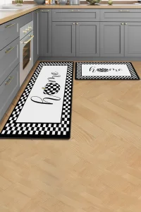 Valerine Life Mutfak Yolluğu Halısı Home Tezgah Önü Paspası İkili Kilim Takımı Döküntülere Estetik Çözüm Matı