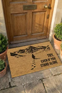 Valerine Life Velür Doku Coco Görünüm Nihilist Penguen Balkon Bahçe Dış Kapı Önü Paspası 45x70cm Kaymaz