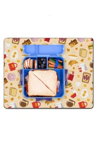 MAtGo School Breakfast Navajo Beyazı Sıvı Geçirmez Beslenme Matı Kaymaz Yıkanabilir Okul Yemek Pad 35x45cm