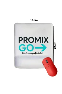 Promix Go Bilek Destekli Dikdörtgen Kişiye veya Firmaya Özel Tasarım Private Label New Design Mouse Pad 18x22cm