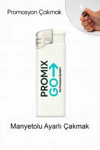 Promix Go Manyetolu Ayarlı Çift Taraflı UV Baskılı Promosyon Çakmak Logolu Reklam Hediyelik Çakmak 20PXC250907