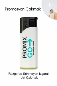 Promix Go Manyetolu Ayarlı Rüzgarda Sönmeyen Izgaralı Jet Çakmak Çift Taraflı UV Baskılı Promosyon Çakmak Logolu Reklam Hediyelik Çakmak 20PXC250908