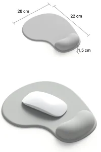 Promix Go Bilek Destekli Damla Tipi Kişiye veya Firmaya Özel Tasarım Private Label New Design Mouse Pad 20x22cm