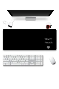 SonicTouch Dokunma Elleme Dont Touch Gamer Oyuncu Dikişsiz Sıvı Geçirmez Klavye Mouse Pad 32x70Cm