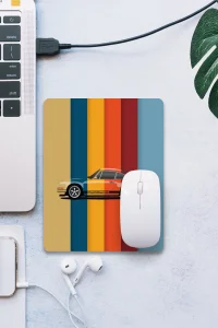 SonicTouch Renkli Araba Temalı Pürüzsüz Yüzey Kaymaz Taban Dikişsiz Kenar Gamer Oyuncu Mouse Pad 19x23cm