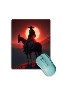 SonicTouch Gün Batımı Kovboy Temalı Kaydırmaz Gaming Oyuncu Dikişsiz Siyah Mouse Pad17x21cm