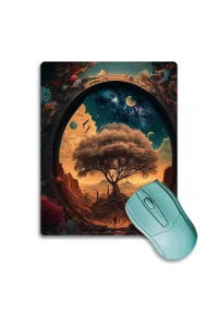 SonicTouch Hinora Hayat Ağacı Kaydırmaz Gaming Oyuncu Dikişsiz Mavi Turuncu Mouse Pad17x21cm