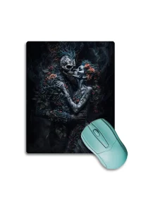 SonicTouch Karanlık İskelet Çift Kaydırmaz Gaming Oyuncu Dikişsiz Siyah Mouse Pad17x21cm