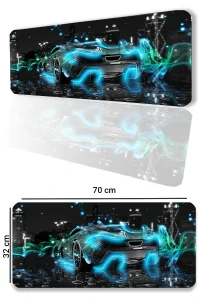 SonicTouch Mclaren P1 Fantasy Fütüristik Kaymaz Gaming Oyuncu Masaüstü Dikişsiz Klavye Mouse Pad 32x70Cm