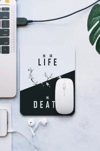 SonicTouch Life and Death Pürüzsüz Yüzey Kaymaz Taban Dikişsiz Kenar Gamer Oyuncu Mouse Pad 19x23cm