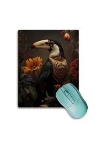 SonicTouch Tukan Papağını Kaydırmaz Gaming Oyuncu Dikişsiz Kahverengi Sarı Mouse Pad17x21cm