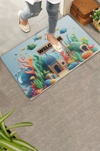 Valerine Life Akvaryum City Hoş Geldiniz Kapı Önü Paspası 45x70cm