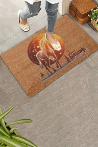 Valerine Life Asil Kızıl At Welcome Kapı Önü Paspası 45x70cm