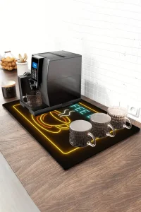Valerine Life Barista Kahve Barı Tezgah Matı Sıvı Geçirmez XXL Büyük Boy Espresso Makinesi Pad 40x90cm 27BRD250827