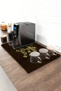 Valerine Life Barista Kahve Barı Tezgah Matı Sıvı Geçirmez XXL Büyük Boy Espresso Makinesi Pad 40x90cm 27BRD250826