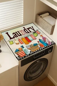 Valerine Life Çamaşır ve Kurutma Makinesi Üstü Düzenleyici Matı Örtüsü Kaymaz Sıvı Geçirmez 27CMD251005