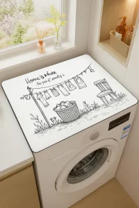 Valerine Life Çamaşır ve Kurutma Makinesi Üstü Düzenleyici Matı Örtüsü Kaymaz Sıvı Geçirmez 27CMD251011