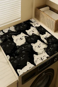 Valerine Life Çamaşır ve Kurutma Makinesi Üstü Düzenleyici Matı Örtüsü Kaymaz Sıvı Geçirmez 27CMD251016