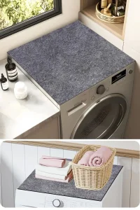 Valerine Life Çamaşır ve Kurutma Makinesi Üstü Düzenleyici Matı Örtüsü Kaymaz Sıvı Geçirmez 27CMD240604