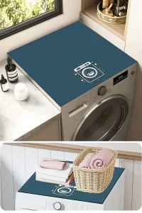 Valerine Life Çamaşır ve Kurutma Makinesi Üstü Düzenleyici Matı Örtüsü Kaymaz Sıvı Geçirmez 27CMD240603
