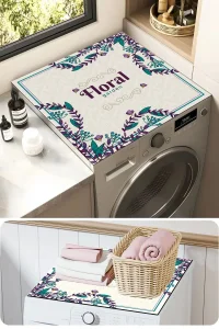 Valerine Life Çamaşır ve Kurutma Makinesi Üstü Düzenleyici Matı Örtüsü Kaymaz Sıvı Geçirmez 27CMD240608