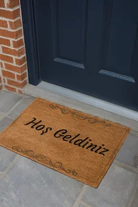 Valerine Life Ferforjeli Kaymaz Taban Dijital Baskı Hoş Geldiniz Welcome Kapı Önü Paspası 45x70cm