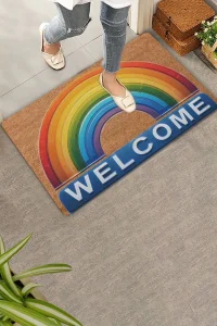 Valerine Life Gökkuşağı Welcome Kapı Önü Paspası 45x70cm