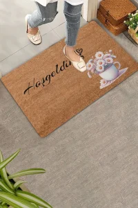 Valerine Life Günaydın Papatyası Hoş Geldiniz Kapı Önü Paspası 45x70cm
