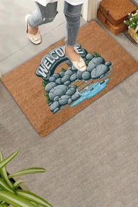 Valerine Life Irmak ve Taş Yolu Welcome Kapı Önü Paspası 45x70cm