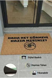 Valerine Life isme Kişiye Firmaya Özel Dijital Baskılı Hoş Geldiniz Dükkan Önü İşyeri Kapı Önü Paspası 50x90cm