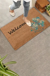 Valerine Life İyi Şans Yoncası Welcome Kapı Önü Paspası 45x70cm