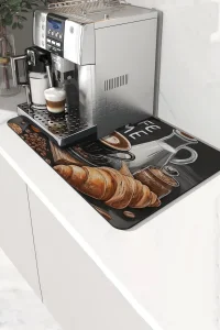 Valerine Life Kahve Makinesi Matı Su Geçirmez Kaymaz Yıkanabilir Çaycı, Çay Espresso Makinesi Pad 35x45cm 27KHD240107