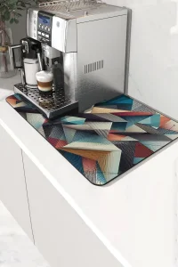 Valerine Life Kahve Makinesi Matı Su Geçirmez Kaymaz Yıkanabilir Çaycı, Çay Espresso Makinesi Pad 35x45cm 27KHD240103