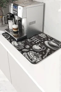 Valerine Life Kahve Makinesi Matı Su Geçirmez Kaymaz Yıkanabilir Çaycı, Çay Espresso Makinesi Pad 35x45cm 27KHD240110