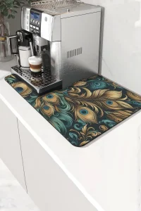 Valerine Life Kahve Makinesi Matı Su Geçirmez Kaymaz Yıkanabilir Çaycı, Çay Espresso Makinesi Pad 35x45cm 27KHD240109