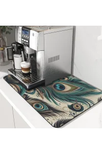 Valerine Life Kahve Makinesi Matı Su Geçirmez Kaymaz Yıkanabilir Çaycı, Çay Espresso Makinesi Pad 35x45cm 27KHD240112