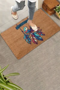 Valerine Life Kuş Salıncağı ve Tüyler Welcome Kapı Önü Paspası 45x70cm