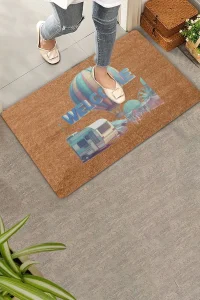 Valerine Life Lunapark ve Balon Temalı Welcome Kapı Önü Paspası 45x70cm